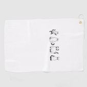 Schattigee zwarte katten in spookkostuum Vrouwen e Golfhanddoek (Horizontaal)