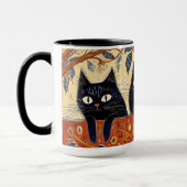 Schattigee zwarte katten Mok (Links)