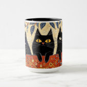 Schattigee zwarte katten Mok (Midden)