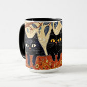 Schattigee zwarte katten Mok (Voorkant links)