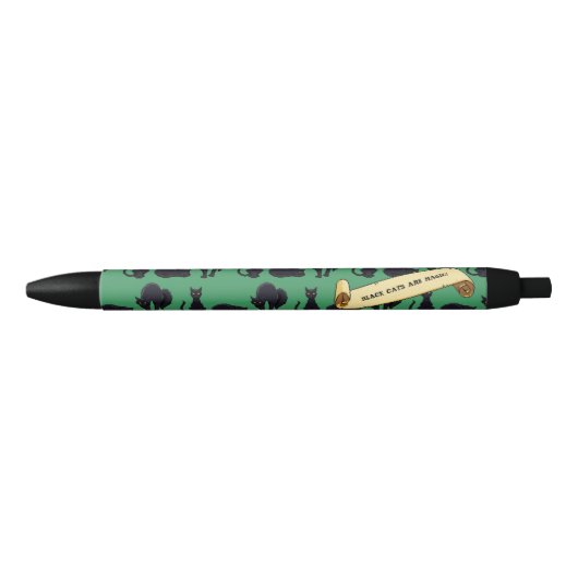 Schattigee zwarte katten zijn magisch! Retro-pixel Inkt Pen (Voorkant)