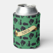 Schattigee zwarte katten zo cool als een zwart kat blikjeskoeler (Blikje Voorkant)