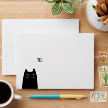 Schattigee zwarte kattenenvelop