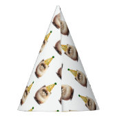 Schattigee zwarte kattenverjaardag | Kitten Pawty Feesthoedjes (Achterkant)