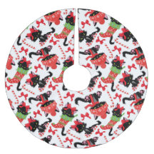 SCHATTIGEE ZWARTE KERST KITTENS IN KOUSEN