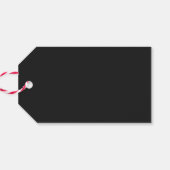 Schattigee zwarte kerstvakantie cadeaulabel (Achterkant Horizontaal)