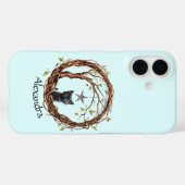 Schattigee zwarte kitten die naar een ster kijkt Case-Mate iPhone case (Achterkant (horizontaal))