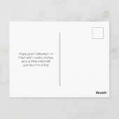 Schattigee zwarte kitten Halloween grillige katten Briefkaart (Achterkant)
