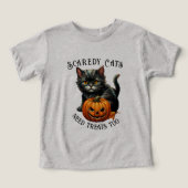 Schattigee  Zwarte Kitten Halloween Scaredy Cat (Design voorkant)