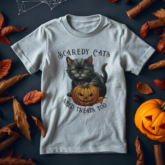 Schattigee  Zwarte Kitten Halloween Scaredy Cat
