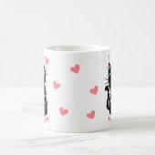 Schattigee zwarte kitten in cat-astrophe koffiemok (Center)