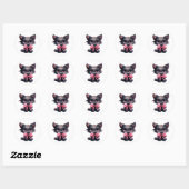 Schattigee zwarte kitten Stickers (Vel)
