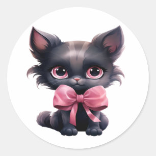 Schattigee zwarte kitten Stickers