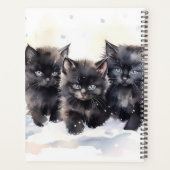 Schattigee zwarte Kittens Planner (Achterkant)