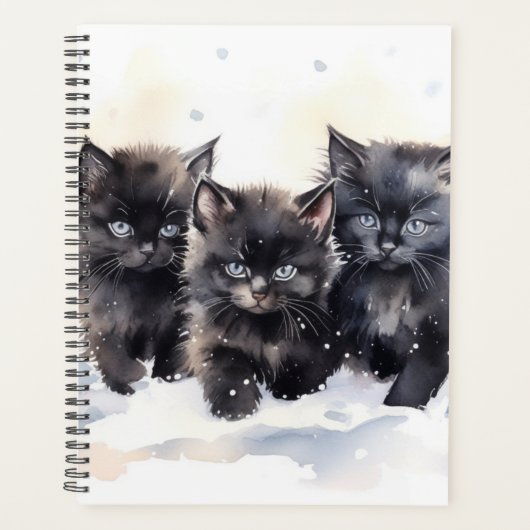Schattigee zwarte Kittens Planner (Voorkant)