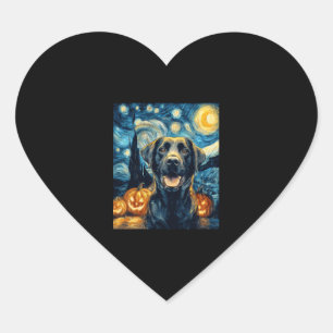 Schattigee Zwarte Labrador Hond Halloween Jack O L Hart Sticker