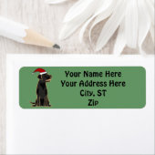 Schattigee zwarte labrador kerstlabels / cadeau la etiket (Insitu)