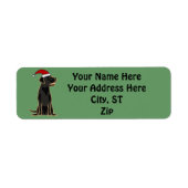 Schattigee zwarte labrador kerstlabels / cadeau la etiket (Voorkant)