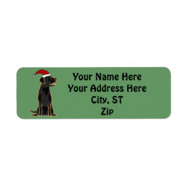Schattigee zwarte labrador kerstlabels / cadeau la etiket