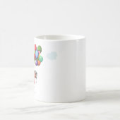 Schattigee zwarte meisje ballonnen collega afschei koffiemok (Center)