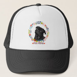 Schattigee zwarte mopshond - Pug Mama Trucker Pet