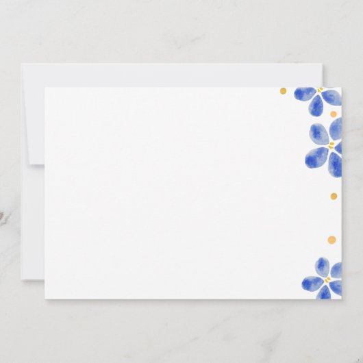 Schattigee Zwarte Oma Waterverf Bloemen 80ste Verj Kaart (Achterkant)