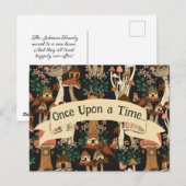 Schattigee zwarte paddenstoel sprookje bewegende a briefkaart (Voorkant / Achterkant)