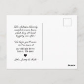 Schattigee zwarte paddenstoel sprookje bewegende a briefkaart (Achterkant)