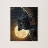 Schattigee Zwarte Pantha leggen op een Tree Branch Legpuzzel (Verticaal)