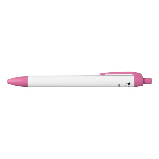 Schattigee zwarte roze Kawaii pen (Bovenkant)