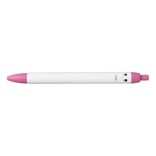 Schattigee zwarte roze Kawaii pen (Voorkant)