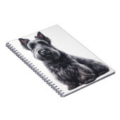 SCHATTIGEE ZWARTE SCHOTSE TERRIËRHOND NOTITIEBOEK (Rechterzijde)