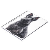 SCHATTIGEE ZWARTE SCHOTSE TERRIËRHOND NOTITIEBOEK (Linkerzijde)