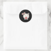 Schattigee zwarte team ontvangt liefde Sticker (Tas)