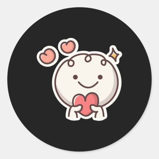 Schattigee zwarte team ontvangt liefde Sticker (Voorkant)