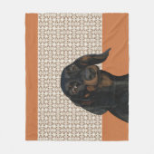 Schattigee zwarte teckel hond fleece deken (Voorkant)