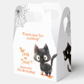 Schattigee zwarte Trick or treat Halloween Bedankdoosjes (Geopend)