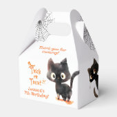 Schattigee zwarte Trick or treat Halloween Bedankdoosjes (Voorkant Zijde)