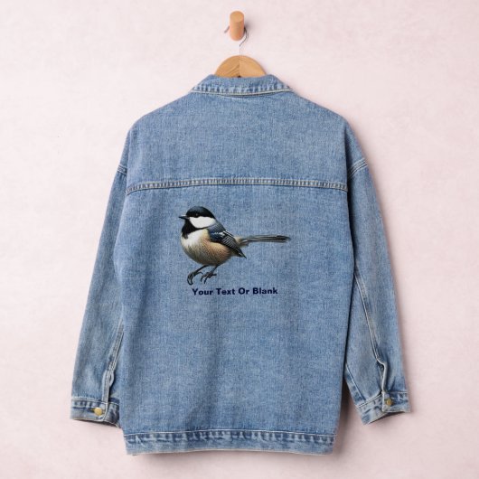 Schattigee zwartgekapte chickadee denim jacket (Hangar)