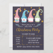 Schattigee Zweeds Gnomen Kerstfeest Uitnodiging (Voorkant)