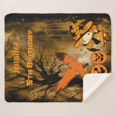 Schattigee zwervende kleine heks Jack Cobwebs Verj Sherpa Deken (Voorkant (horizontaal))