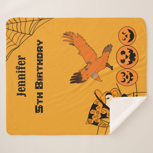 Schattigee zwervende kleine heks Jack Cobwebs Verj Sherpa Deken (Voorkant (horizontaal))