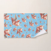 Schattigee zwijnen vliegen zalig in de zonnige bla bad handdoek (Handdoek)