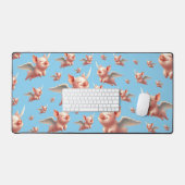 Schattigee zwijnen vliegen zalig in de zonnige bla bureaumat (Keyboard & Muis)