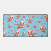 Schattigee zwijnen vliegen zalig in de zonnige bla bureaumat (Voorkant)