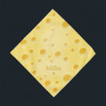 Schattigee Zwitserse Kaas Gepersonaliseerde Huisdi Bandana<br><div class="desc">Dit grillige ontwerp is voorzien van een realistische en griezelige Zwitserse kaas die gepersonaliseerd kan worden met de naam van uw huisdier. Het andere uiteinde van de banaan kan worden verlaten zoals is of u kunt de huisdierencontacten en de diergeneeskundige omstandigheden van uw huisdier en andere feiten toevoegen die u...</div>