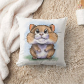 SchattigeFluffy Hamster Cartoon Kussen (Deken)
