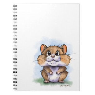 SchattigeFluffy Hamster Cartoon Notitieboek