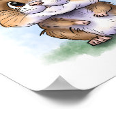 SchattigeFluffy Hamster Cartoon Poster (Hoek)