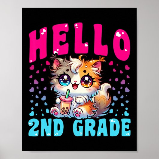 Schattigeste Hallo 2e klas kattenmeisjes voor eers Poster (Voorkant)